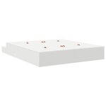 vidaXL Cadre de lit avec rangement Blanc 236 5 x 180 x 31 5 cm