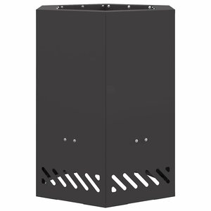 vidaXL Foyer sans fumée Noir 38 x 38 x 51 cm Acier