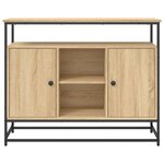 vidaXL Buffet chêne sonoma 100x35x80 cm bois d'ingénierie