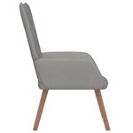 vidaXL Chaise de relaxation Gris clair Velours