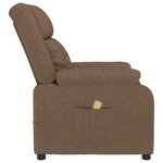vidaXL Fauteuil de massage Marron Tissu