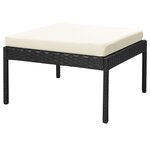vidaXL Salon de jardin 6 Pièces avec coussins résine tressée noir