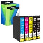 Compatible Epson 29XL Pack 5 cartouches 2 noires/3couleurs T2996 (Fraise)