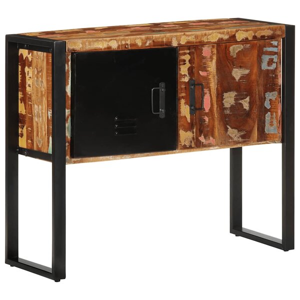 vidaXL Armoire console multicolore 90x35x75cm bois massif récupération