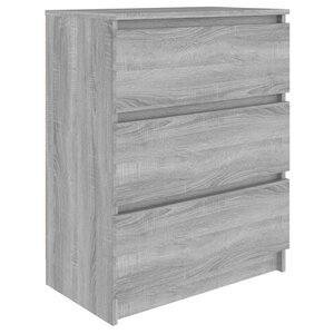 vidaXL Buffet Sonoma gris 60x35x76 cm Bois d'ingénierie