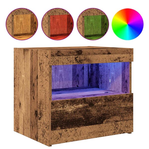 vidaXL Cabinet de chevet Bois ancien 50 x 40 x 45 cm Bois d'ingénierie