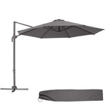 Tectake Parasol DARIA 300 cm - gris