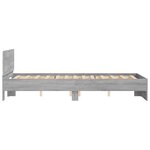 vidaXL Cadre de lit avec tête de lit et LED sonoma gris 135x190 cm
