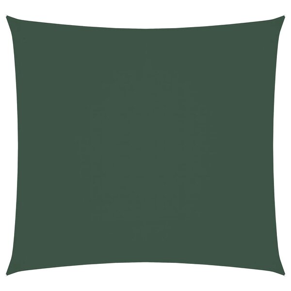vidaXL Voile de parasol tissu oxford carré 3 6x3 6 m vert foncé