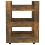 vidaXL Chariot de cuisine Chêne fumé 60x45x80 cm Bois d'ingénierie