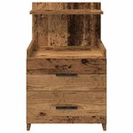 vidaXL Table de chevet avec 2 tiroirs en bois ancien 40 x 36 5 x 62 cm