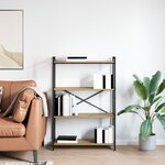 vidaXL Bibliothèque chêne artisanal 80 x 30 x 118 cm Bois d'ingénierie