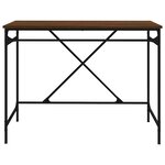vidaXL Bureau chêne marron 100x50x75 cm bois d'ingénierie et fer