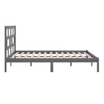 vidaXL Cadre de lit sans matelas Gris Bois de pin massif 200x200 cm