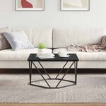 vidaXL Table basse Chêne noir 80 x 80 x 45 cm