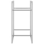 vidaXL Portant de bois de chauffage 50x28x56 cm acier inoxydable