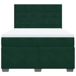 vidaXL Sommier à lattes de lit et matelas Vert foncé 160x200cm Velours