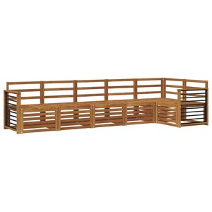 vidaXL Ensemble de canapés d'extérieur 6 pc Naturel Polyester