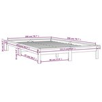 vidaXL Cadre de lit blanc 200x200 cm bois de pin massif