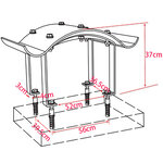 vidaXL Capot de cheminée Acier inoxydable 70 x 70 x 37 cm