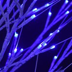 vidaXL Sapin de Noël 200 LED bleu Saule 2 2 m Int/Ext