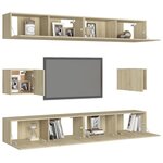vidaXL Ensemble de meubles TV 6 Pièces Chêne sonoma Bois d'ingénierie