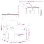 vidaXL Fauteuil de massage inclinable Gris foncé Tissu