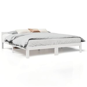 vidaXL Cadre de lit sans matelas blanc 180x200 cm bois massif de pin