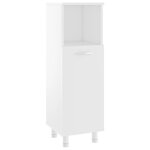 vidaXL Ensemble de meubles de salle de bain 4Pièces Blanc Bois ingénierie