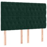 vidaXL Sommier à lattes de lit matelas et LED Vert foncé 180x200 cm