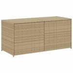 vidaXL Boîte de rangement de jardin mélange beige 283L résine tressée