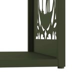 vidaXL Portant de bois chauffage vert olive 40x40x40 cm