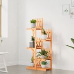 vidaXL Support à fleurs 60x25x130 cm bois massif de sapin