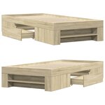 vidaXL Cadre de lit sans matelas chêne sonoma 90x190 cm