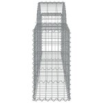 vidaXL Paniers à gabions arqués 18 Pièces 200x30x60/80 cm Fer galvanisé