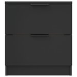 vidaXL Table de chevet Noir Bois d'ingénierie