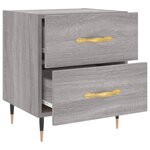 vidaXL Tables de chevet 2 Pièces sonoma gris 40x35x47 5 cm