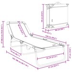 vidaXL Transat pliant 2 Pièces portable en tissu Oxford bleu 600D