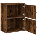 vidaXL Bibliothèque chêne fumé 40x24x52 cm bois d'ingénierie