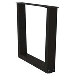 vidaXL Pieds de table basse en forme de V  2 pièces  noir  50 x (42-43 3) cm  acier