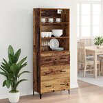 vidaXL Haut Armoire Bois Ancien 69 5 x 34 x 180 cm Bois d'ingénierie