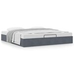 vidaXL Cadre de lit ottoman sans matelas gris foncé 200x200 cm velours