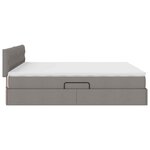 vidaXL Lit avec rangement et matelas avec matelas Taupe 180 x 200 cm