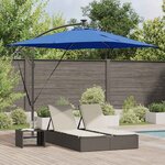 vidaXL Parasol banane à mât déporté Bleu 249 x 249 x 250 cm