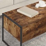 vidaXL Table basse Chêne Fumé 100 x 46 x 40 cm Bois d'ingénierie