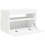 vidaXL Meuble TV avec lumières LED blanc 60x35x40 cm