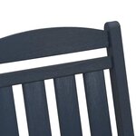 vidaXL Chaise à bascule de jardin Bleu marine HDPE