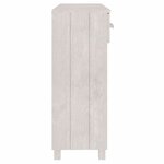 vidaXL Table console HAMAR Blanc 90x35x90 cm Bois massif de pin