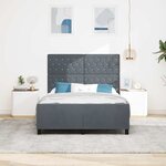 vidaXL Cadre de lit avec tête de lit Gris foncé 160 x 200 cm Velours
