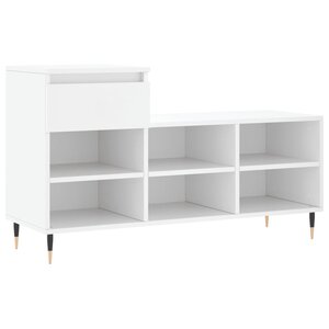vidaXL Armoire à chaussures Blanc 102x36x60 cm Bois d'ingénierie